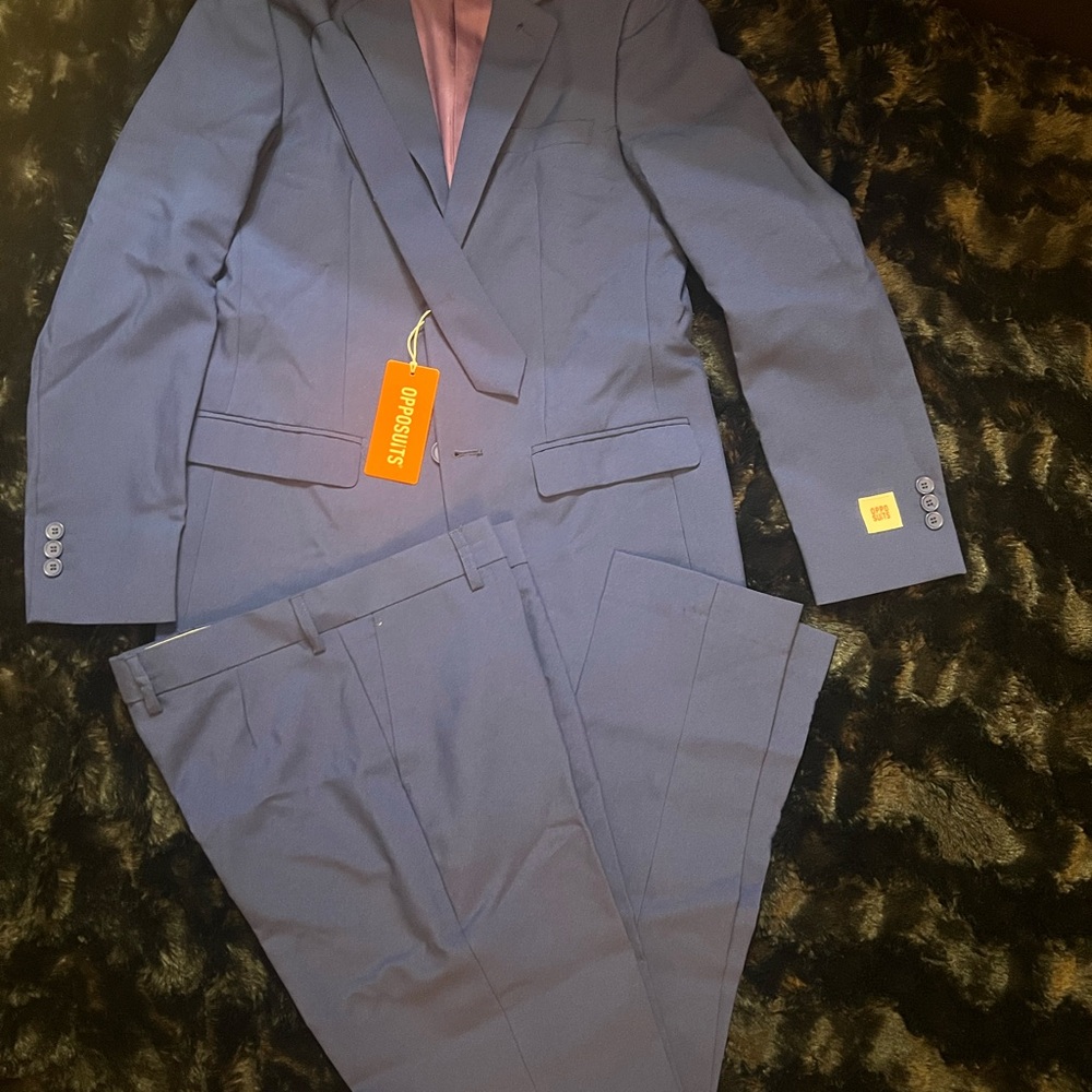 OppoSuits Navy Royale Matching Suit Set Sleek Modern Design